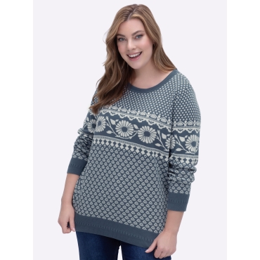 Jacquard-Pullover 