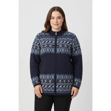 Jacquardstrickjacke 
