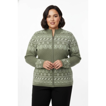 Jacquardstrickjacke 