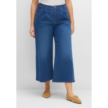 Jeans-Culotte mit Bundfalten, blue Denim, Gr.40-58 