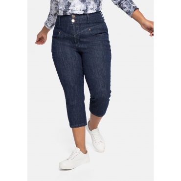 Jeans in 3/4-Länge, mit Bodyforming-Effekt, dark blue Denim, Gr.40-58 