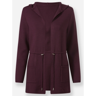 Kapuzenstrickjacke 