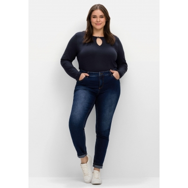 Skinny Jeans in Curvy-Schnitt SUSANNE, dark blue Denim, Gr.40-58 