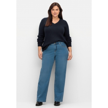 Weite Jeans in Curvy-Schnitt ELLA, blue Denim, Gr.40-58 