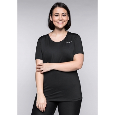 Nike Funktionsshirt »W NP TOP SS ALL OVER MESH EXT PLUS SIZE«, schwarz, Gr.XL-XXXL 