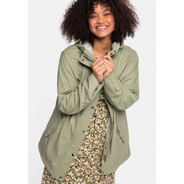 Outdoorjacke mit Jerseyfutter, wasserabweisend, hellkhaki, Gr.40/42-56/58 