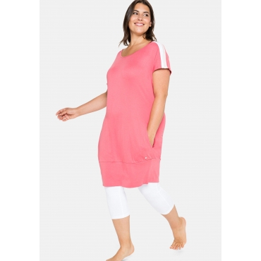 Relax-Shirtkleid mit breitem Bund, in Oversized-Form, guave, Gr.40/42-56/58 