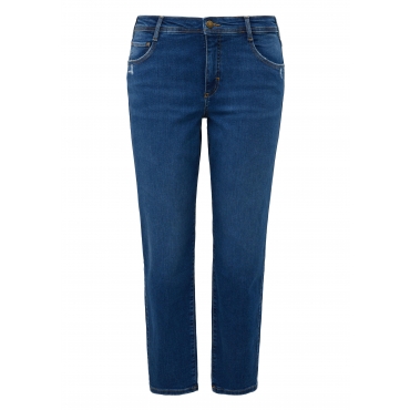 Schmale Jeans im Used- und Destroyed-Look, blue Denim, Gr.44-54 