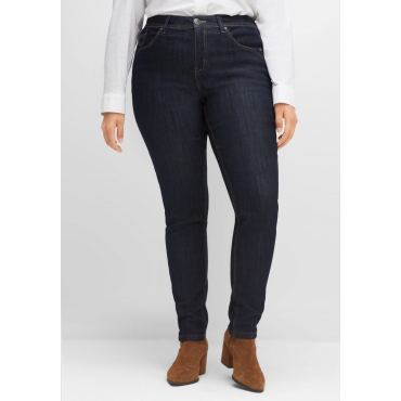 Schmale Jeans mit Kontrastnähten, blue black Denim, Gr.20-116 