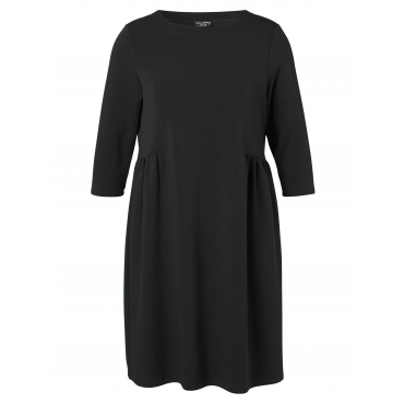 Scuba-Kleid mit seitlichen Raffungen, schwarz, Gr.42-54 