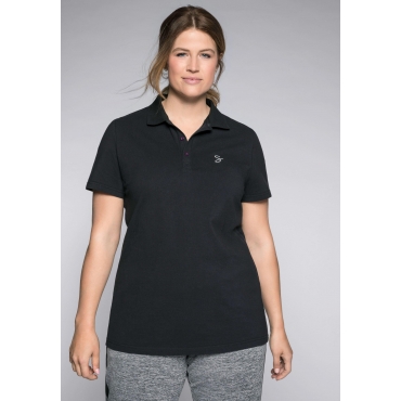 Poloshirt, schwarz, Gr.44/46-56/58 