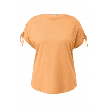 Shirt mit Raffungen am Ärmel, aus Flammgarn-Jersey, orange, Gr.44-54 