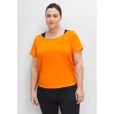 Shirt und Top im Set, aus Funktionsmaterial, orange+schwarz, Gr.40-58 