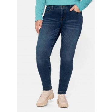 Skinny Jeans aus Power-Stretch, mit Low-Waist-Bund, dark blue Denim, Gr.40-58 