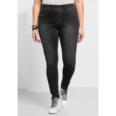 Jeggings in Power-Stretch-Qualität, mit Schlupfbund, black Denim, Gr.20-116 