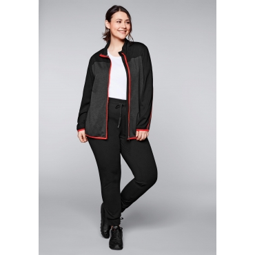 Sweatjacke mit Sweathose im Set, schwarz-grau, Gr.44-58 