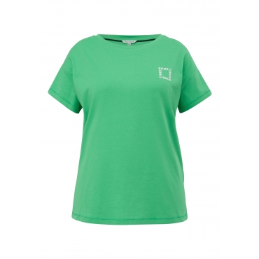 T-Shirt mit kleinem Druck und Rundhalsausschnitt, hellgrün, Gr.44-54 