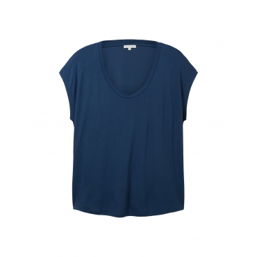 T-Shirt mit Rundhalsausschnitt, nachtblau, Gr.44-54 
