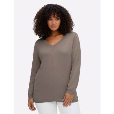 V-Ausschnitt-Pullover 