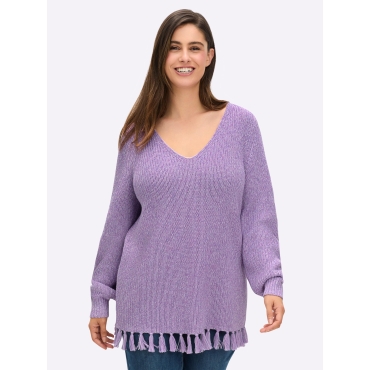 V-Ausschnitt-Pullover 