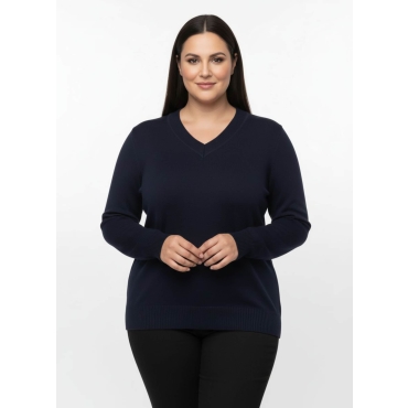 V-Ausschnitt-Pullover 