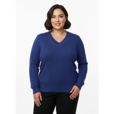 V-Ausschnitt-Pullover 