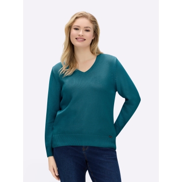 V-Ausschnitt-Pullover 