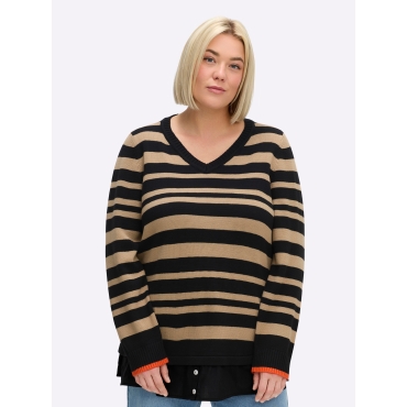 V-Ausschnitt-Pullover 