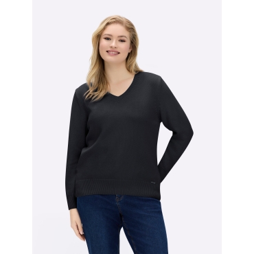 V-Ausschnitt-Pullover 