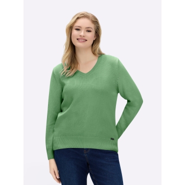 V-Ausschnitt-Pullover 