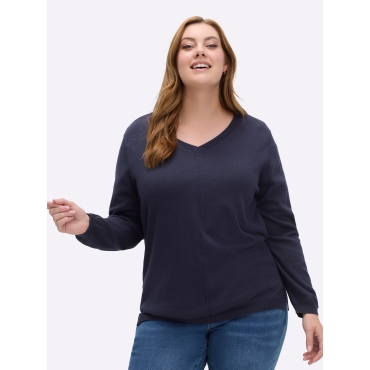 V-Ausschnitt-Pullover 