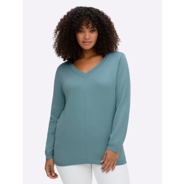 V-Ausschnitt-Pullover 