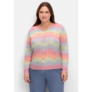 V-Ausschnitt-Pullover 