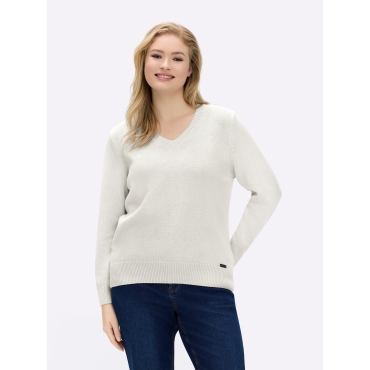 V-Ausschnitt-Pullover 