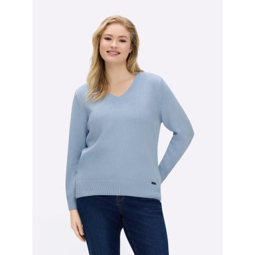 V-Ausschnitt-Pullover 