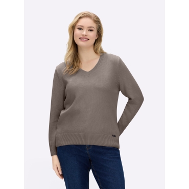 V-Ausschnitt-Pullover 