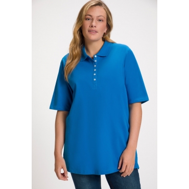 Grosse Grössen Poloshirt, Damen, blau, Größe: 58/60, Baumwolle, Ulla Popken 