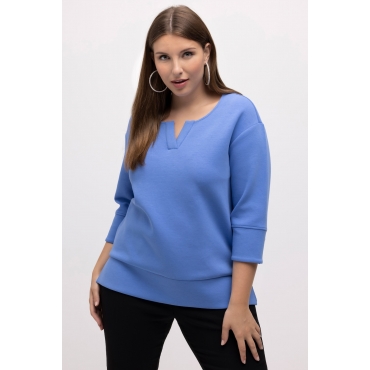 Grosse Grössen Sweatshirt, Damen, blau, Größe: 58/60, Baumwolle/Polyester, Ulla Popken 