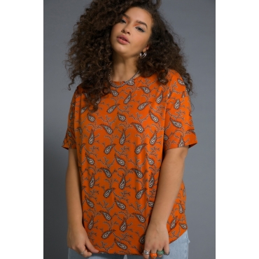 Grosse Grössen T-Shirt, Damen, orange, Größe: 46/48, Baumwolle, Studio Untold 