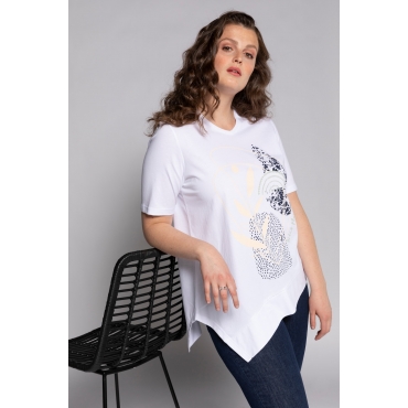 Grosse Grössen T-Shirt, Damen, weiß, Größe: 50/52, Baumwolle, Ulla Popken 