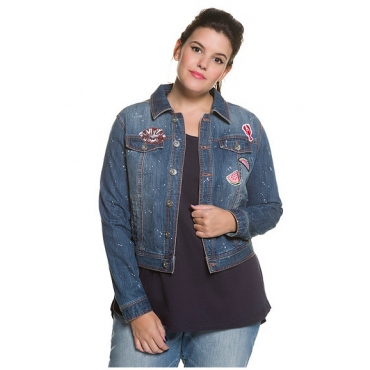 Große Größen Ulla Popken Damen  Jeansjacke, Blau, Gr. 42,44,46,48,50,52,54 