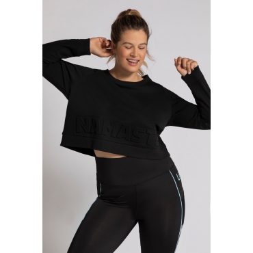 Grosse Grössen Yoga-Sweatshirt, Damen, schwarz, Größe: 54/56, Baumwolle/Polyester, Ulla Popken 