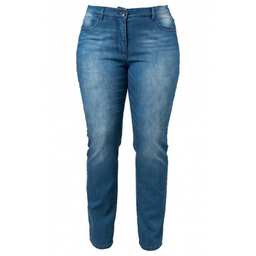 Ulla Popken Jeans mit Elasthan, gerades Bein, blue 